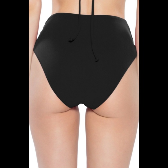 NEW Becca [ Small ] Color Code Crossover‎ High Waist Bikini Bottoms in Black - Picture 10 of 11